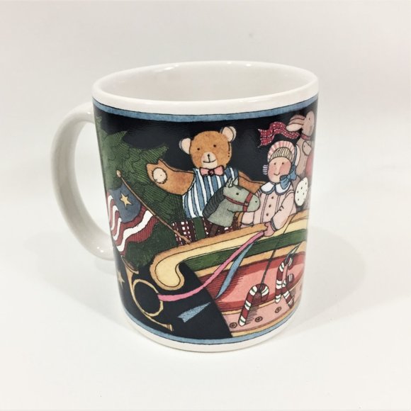 Retired Susan Winget Santa in Sleigh Mug - Picture 2 of 4